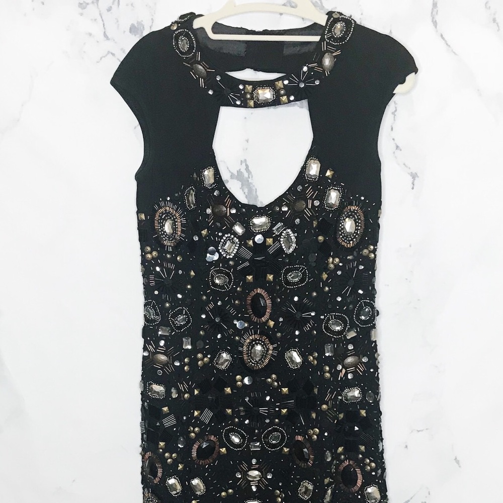 NWOT MANGO Sequined Holiday Mini Dress